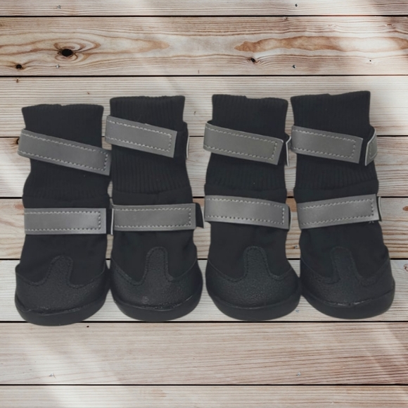 NEW - GOOD2GO NEOPRENE ALL WEATHER FLEECE LINING REFLECTIVE DOG BOOTS SIZE LARGE - Picture 2 of 11